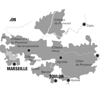 Map of Provence region